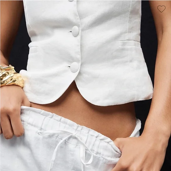 J. Crew Scoopneck linen-blend vest Black Size 6 BZ393 NWT - Picture 5 of 11